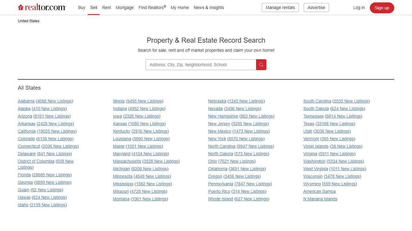 Property & Real Estate Record Search - realtor.com